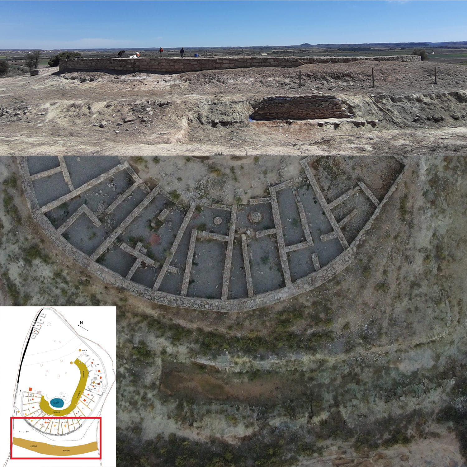 Área de foso y muralla